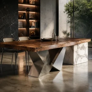 Combination with metal and stoneتلفیق با فلز و سنگ